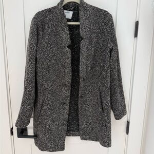 Old Navy Black and White Tweed Teddy Jacket